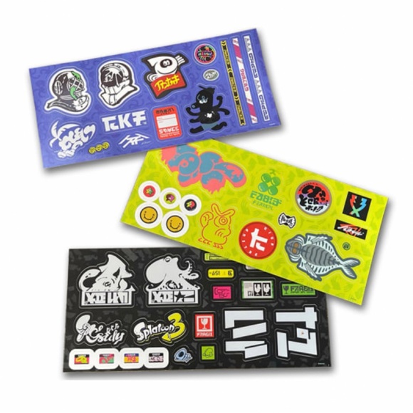 2 Packagesof Nintendo Splatoon 3 Graffiti Stickers Count 3 Sheets Set - Picture 4 of 13